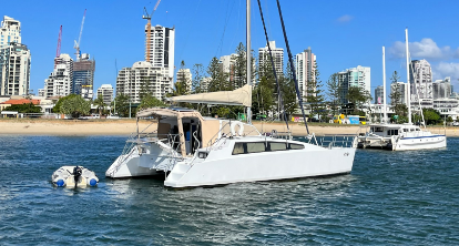 Catamaran rental in Miami with spacious decks